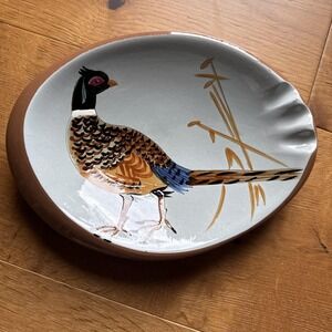 Vintage MCM Stangl Sportsman Series Ring Neck Pheasant Cigar‎ Cigarette Ashtray